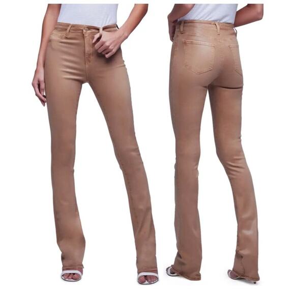 L'Agence Jeans Women's 34 NWOT Selma Cappuccino Coated High Rise - Picture 1 of 15